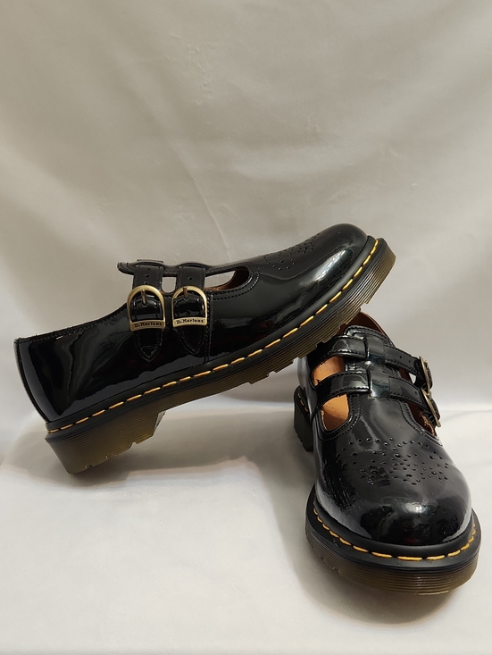 Dr. Martens Shoes - Dr. Martens 8065 Patent Leather Mary Jane Shoes - Black